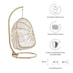 Amalie Wicker Rattan Outdoor Patio Rattan Swing Chair - Image 3
