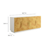 Abel 69 Inch Burl Wood Sideboard Buffet TV Stand - Image 3