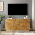 Abel 59 Inch Burl Wood Sideboard Buffet TV Stand - Image 12