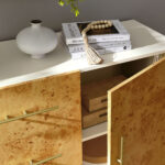 Abel 59 Inch Burl Wood Sideboard Buffet TV Stand - Image 11