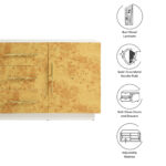 Abel 59 Inch Burl Wood Sideboard Buffet TV Stand - Image 4