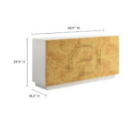 Abel 59 Inch Burl Wood Sideboard Buffet TV Stand - Image 3