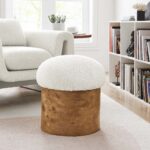 Breeze Boucle Upholstered Ottoman - Image 11