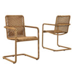 Abacus Outdoor Patio Wicker Dining Chairs Set of 2 - Image 2