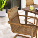 Abacus Outdoor Patio Wicker Dining Chairs Set of 2 - Image 10