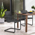 Abacus Outdoor Patio Wicker Dining Chairs Set of 2 - Image 29