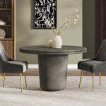 Brion 48" Indoor - Outdoor Patio Concrete Round Dining Table