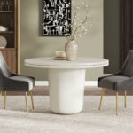 Brion 48" Indoor - Outdoor Patio Concrete Round Dining Table - Image 32