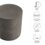 Brion Indoor - Outdoor Patio Concrete Stool - Image 4
