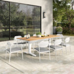 Aeris 9-Piece Outdoor Patio Aluminum Dining Set - Image 29