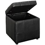 Volt Storage Upholstered Vinyl Ottoman - Image 4
