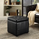 Volt Storage Upholstered Vinyl Ottoman - Image 5