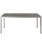 Shore Outdoor Patio Aluminum Dining Table - Image 3
