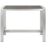 Shore Outdoor Patio Aluminum Rectangle Bar Table - Image 3