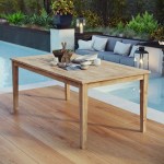 Marina 72" Outdoor Patio Teak Dining Table