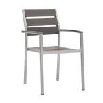 Shore Outdoor Patio Aluminum Dining Armchair - Image 2