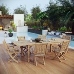 Marina 7 Piece Outdoor Patio Teak Dining Set