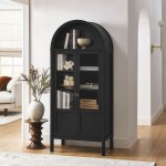 Tessa Tall Arched Storage Display Cabinet - Image 9