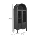 Tessa Tall Arched Storage Display Cabinet - Image 4