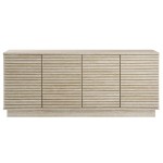 Render 70" Faux Travertine Sideboard Cabinet TV Stand - Image 5