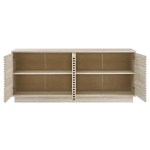 Render 70" Faux Travertine Sideboard Cabinet TV Stand - Image 6