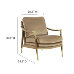 Langford Performance Velvet Accent Armchair - Image 31