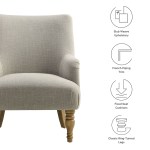 Ellington Fabric Upholstered Accent Armchair - Image 3