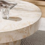 Alora Indoor - Outdoor Patio Concrete Round Coffee Table - Image 12