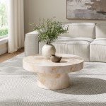 Alora Indoor - Outdoor Patio Concrete Round Coffee Table - Image 10