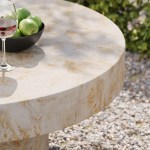 Alora Indoor - Outdoor Patio Concrete Round Coffee Table - Image 13