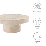 Alora Indoor - Outdoor Patio Concrete Round Coffee Table - Image 4