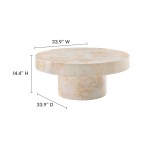 Alora Indoor - Outdoor Patio Concrete Round Coffee Table - Image 3