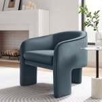 Greer Performance Velvet Upholstered Accent Armchair - Image 18