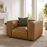 Auren Upholstered Vegan Leather Modular Armchair - Image 10