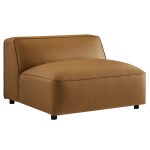 Auren Upholstered Vegan Leather Modular Armless Chair - Image 2