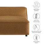 Auren Upholstered Vegan Leather Modular Armless Chair - Image 3