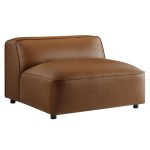 Auren Upholstered Vegan Leather Modular Armless Chair - Image 12