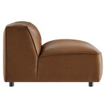 Auren Upholstered Vegan Leather Modular Armless Chair - Image 15