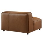 Auren Upholstered Vegan Leather Modular Armless Chair - Image 16