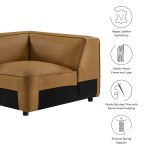 Auren Upholstered Vegan Leather Modular Corner Chair - Image 4