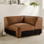 Auren Upholstered Vegan Leather Modular Corner Chair - Image 20