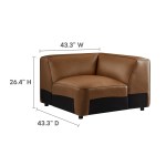 Auren Upholstered Vegan Leather Modular Corner Chair - Image 13