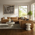 Auren 5-Piece Upholstered Vegan Leather Modular L-Shaped Sofa - Image 9