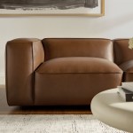 Auren 5-Piece Upholstered Vegan Leather Modular L-Shaped Sofa - Image 19