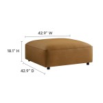 Auren 6-Piece Upholstered Vegan Leather Modular Sofa - Image 5