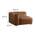 Auren 6-Piece Upholstered Vegan Leather Modular Sofa - Image 12