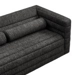 Relle Channel Tufted Boucle Upholstered Sofa - Image 8