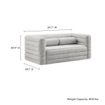 Relle Channel Tufted Boucle Upholstered Loveseat - Image 13