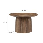 Holloway 30" Round Wood Coffee Table - Image 11
