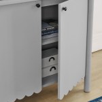 Emmeline 35" 2-Door Scalloped Sideboard Cabinet - Image 10